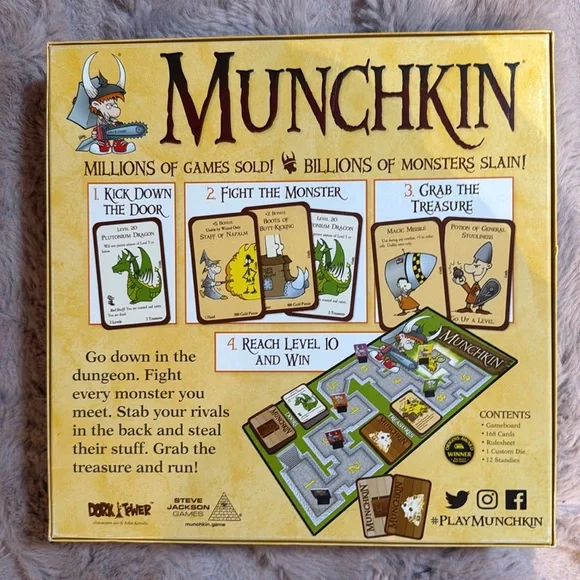 Munchkin Deluxe Board Card Game Steve Jackson Games - Picture 2 of 3